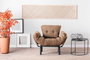 Atelier Del Sofa Nitta Single - Marrón claro